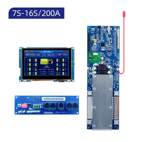 7S-16S Smart BMS 200A with Bluetooth for Solar Energy Storage | 24V 48V ...
