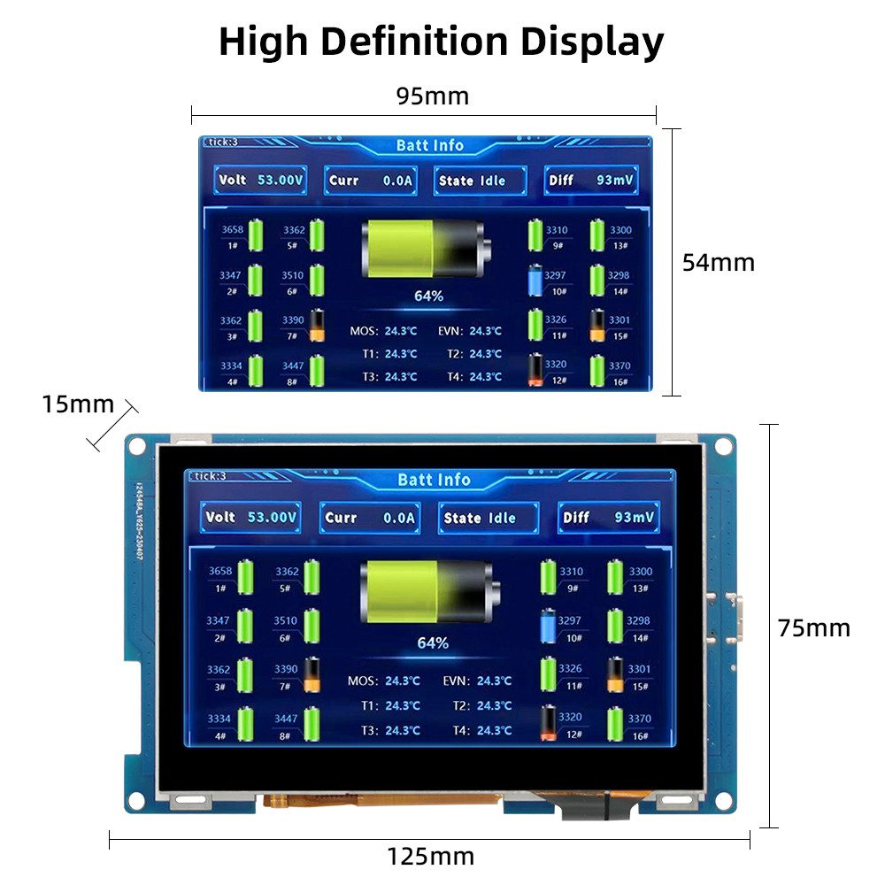 7S-16S Smart BMS 200A with Bluetooth for Solar Energy Storage | 24V 48V ...